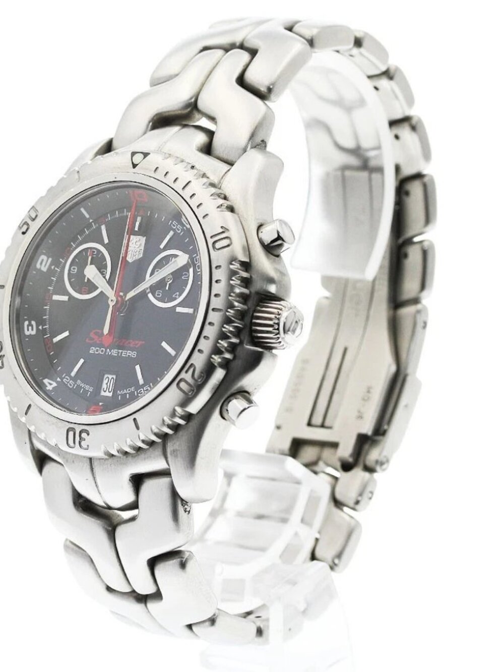 TAG HEUER Link Sea Racer CT1113 Chronograph black Dial Quartz Men's Watch_954858